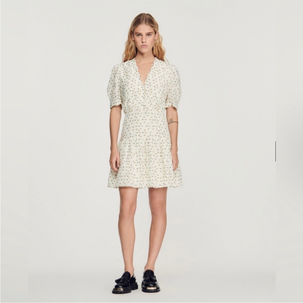 Bliss Short-sleeved dress with Flowers print